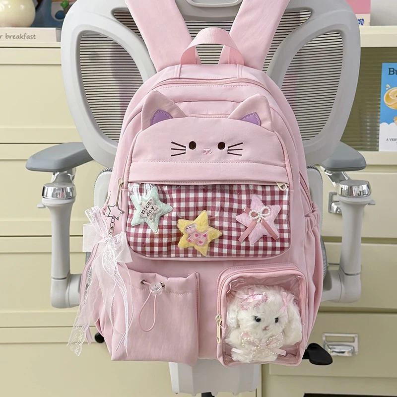 Verspielter Schulrucksack für Kinder mit Gänse-Motiv