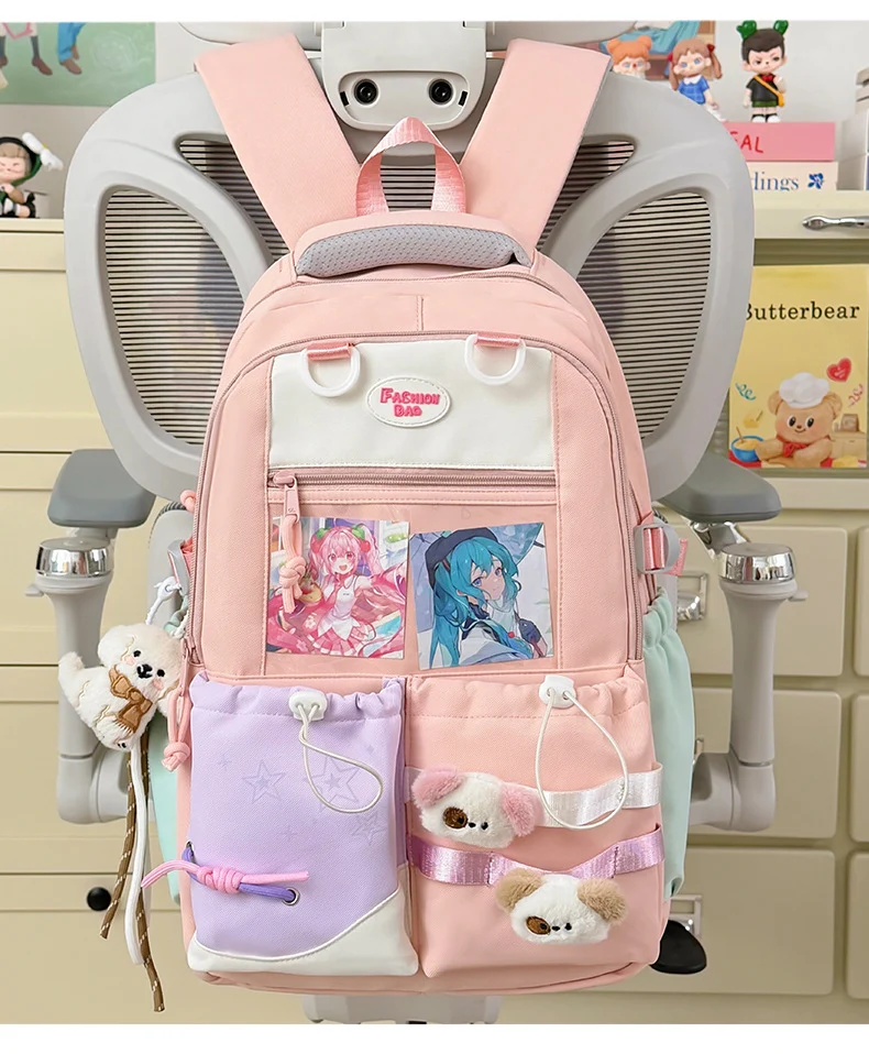 Lustiger Schulrucksack für Kinder mit Charakter-Motiv