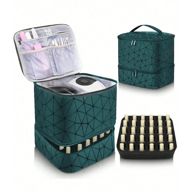 Kosmetik-Organizer-Tasche mit doppeltem Design und strapazierfähigem Innenfutter Skanto