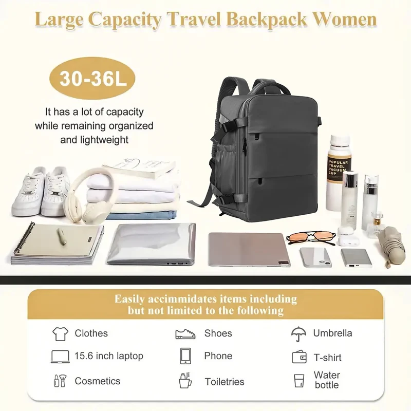 Multifunktionaler Laptop-Rucksack mit flexiblen Fächern Skanto