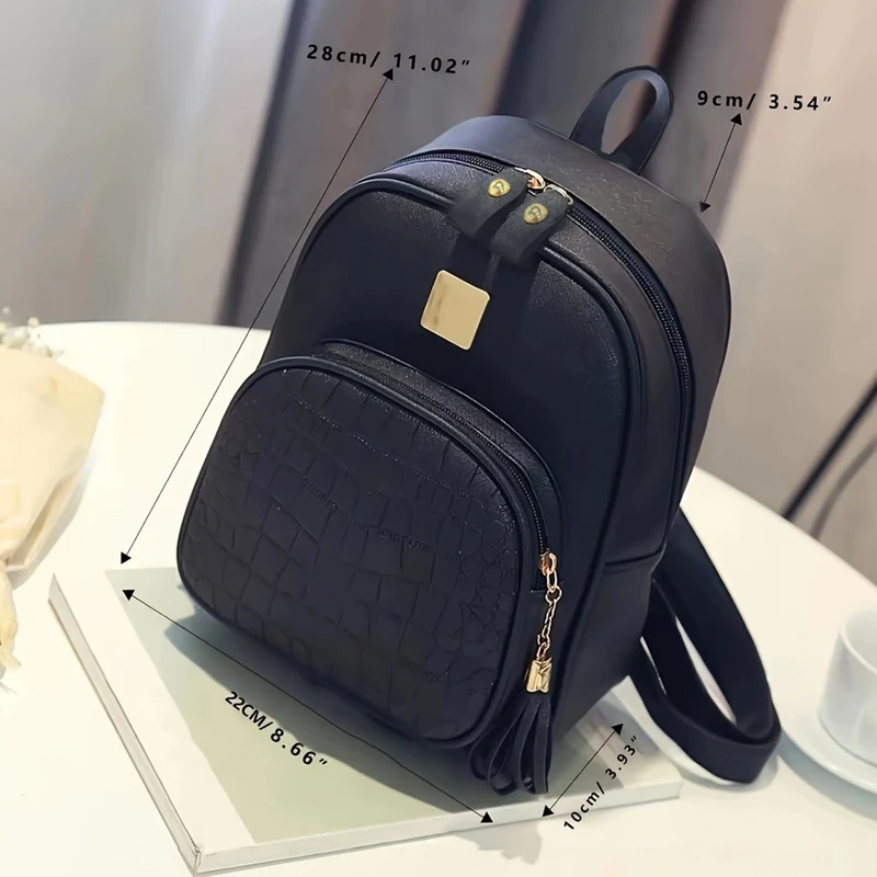 Moderner Rucksack aus strukturiertem Material Skanto