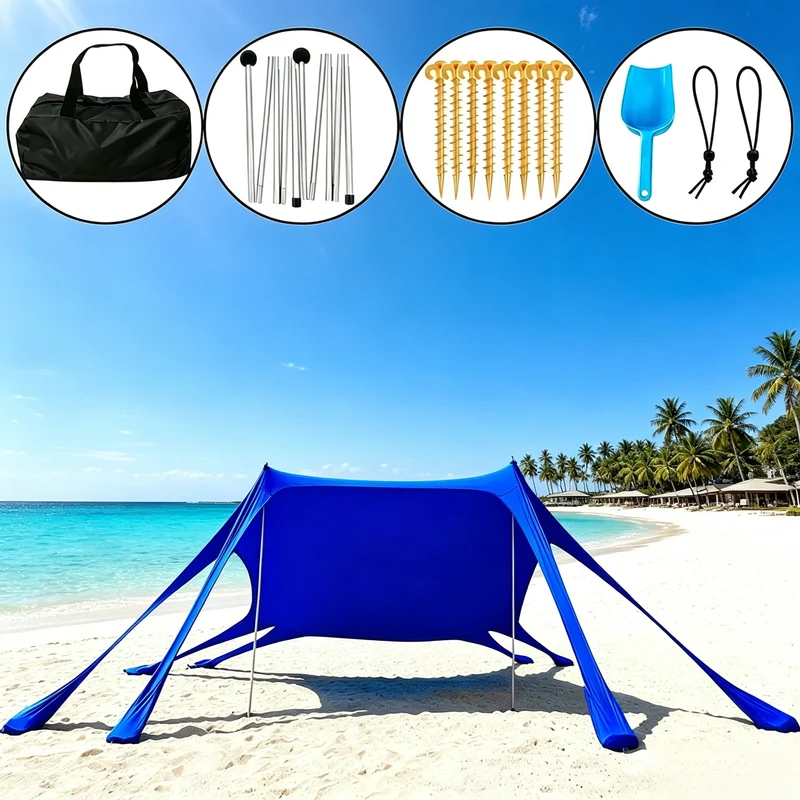 Tragbares Strand-Sonnenschutzdach Skanto