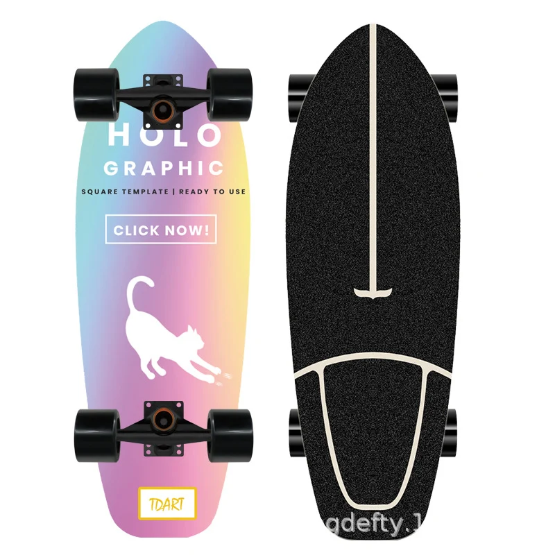 Skateboard Skanto mit künstlerischem Löwen-Design