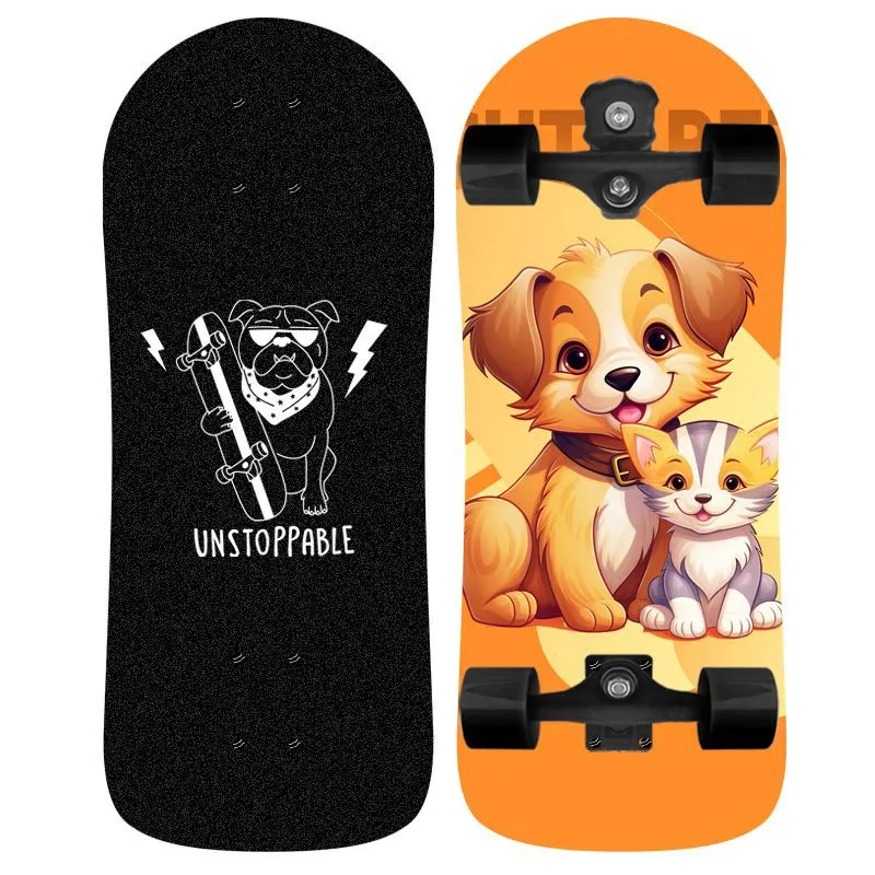 Skateboard Skanto mit Einhorn-Grafik