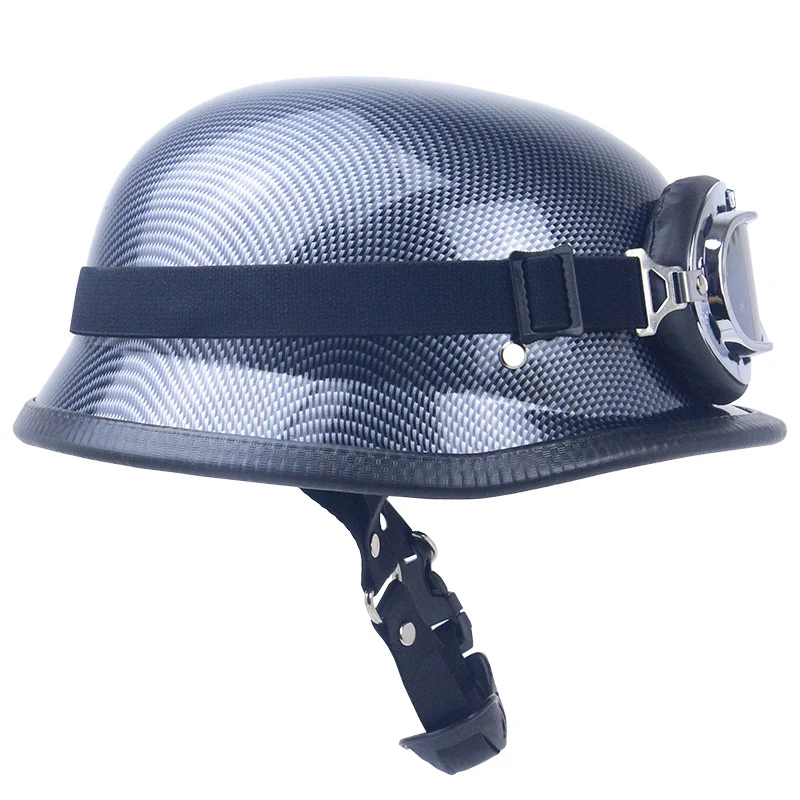 Retro Motorradhelm mit Brille Skanto