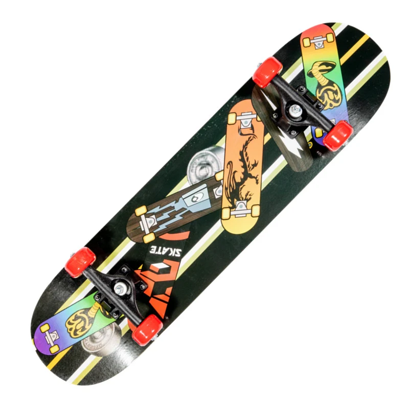 Trick-Skateboard mit Drachengrafik Skanto