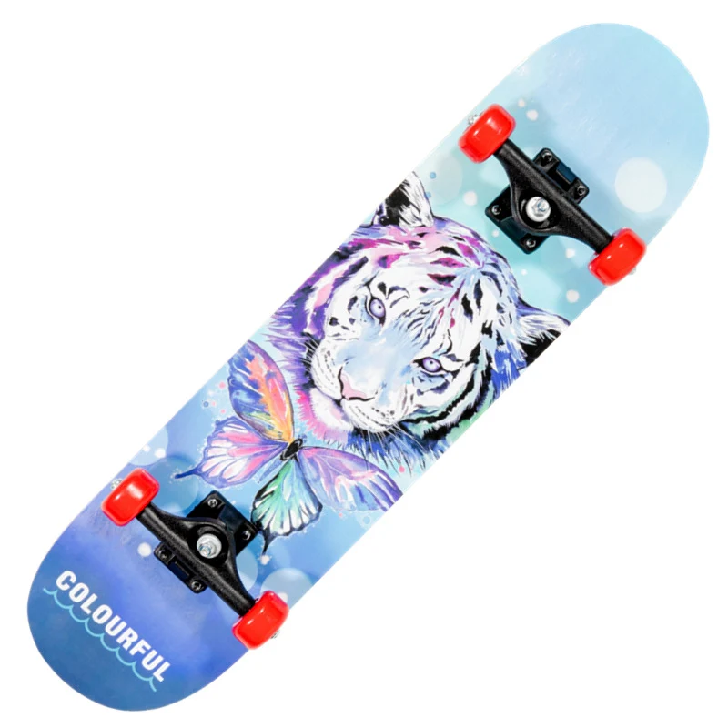 Trick-Skateboard mit Drachengrafik Skanto