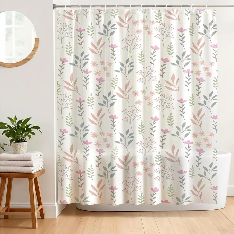 Duschvorhang Skanto mit Blumenmuster