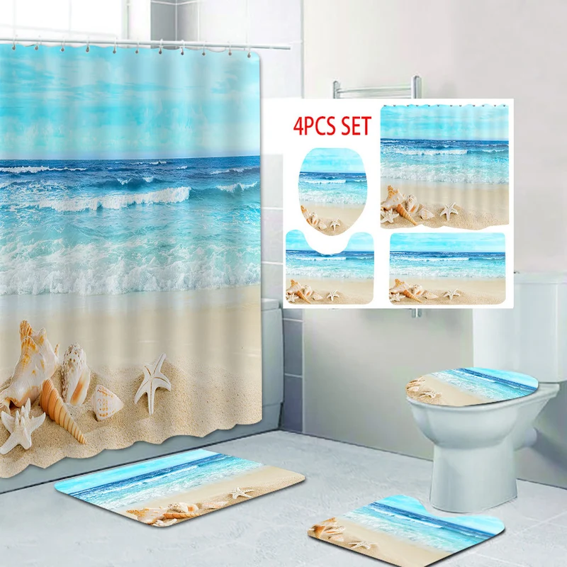 Duschvorhang mit Strandmotiv Skanto