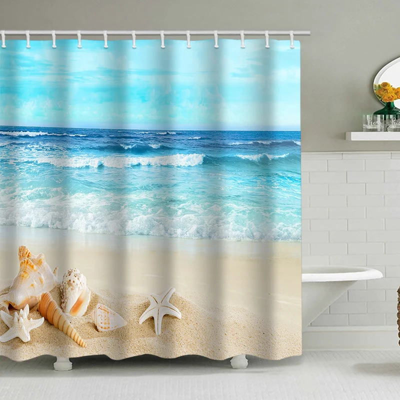 Duschvorhang mit Strandmotiv Skanto