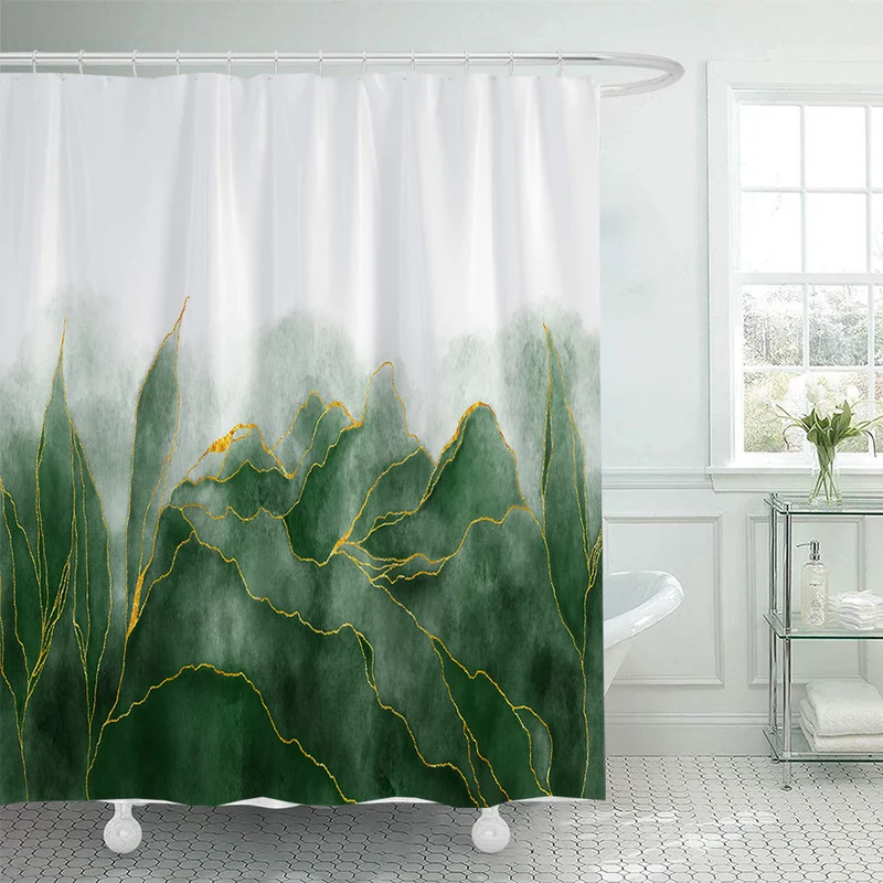 Duschvorhang Skanto mit künstlerischem Marmordruck