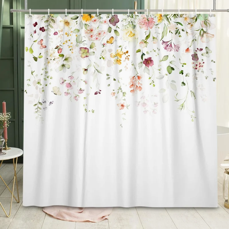 Duschvorhang Skanto mit Blumenmuster