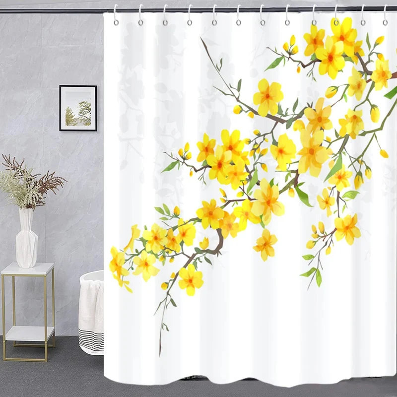 Duschvorhang Skanto mit Blumenmuster