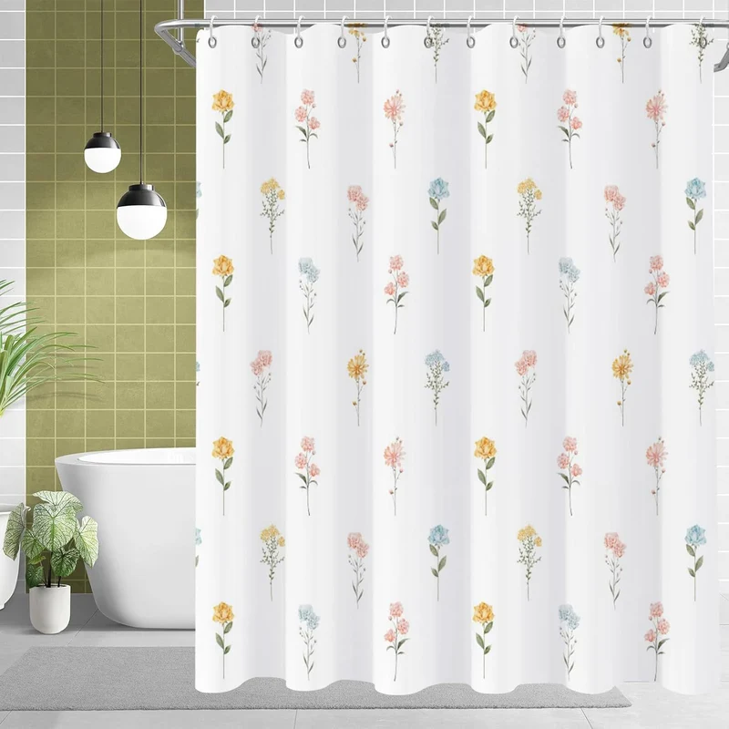 Duschvorhang Skanto mit Blumenmuster