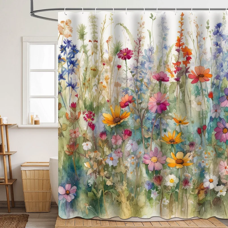 Duschvorhang Skanto mit Blumenmuster