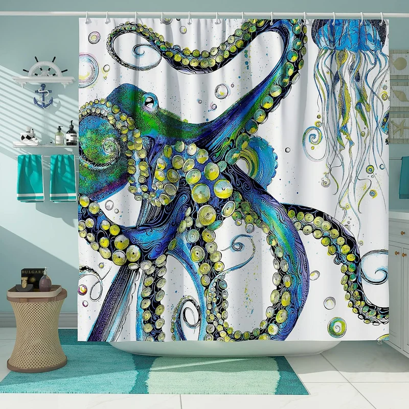 Duschvorhang Skanto mit Ozean-Kunstmotiv