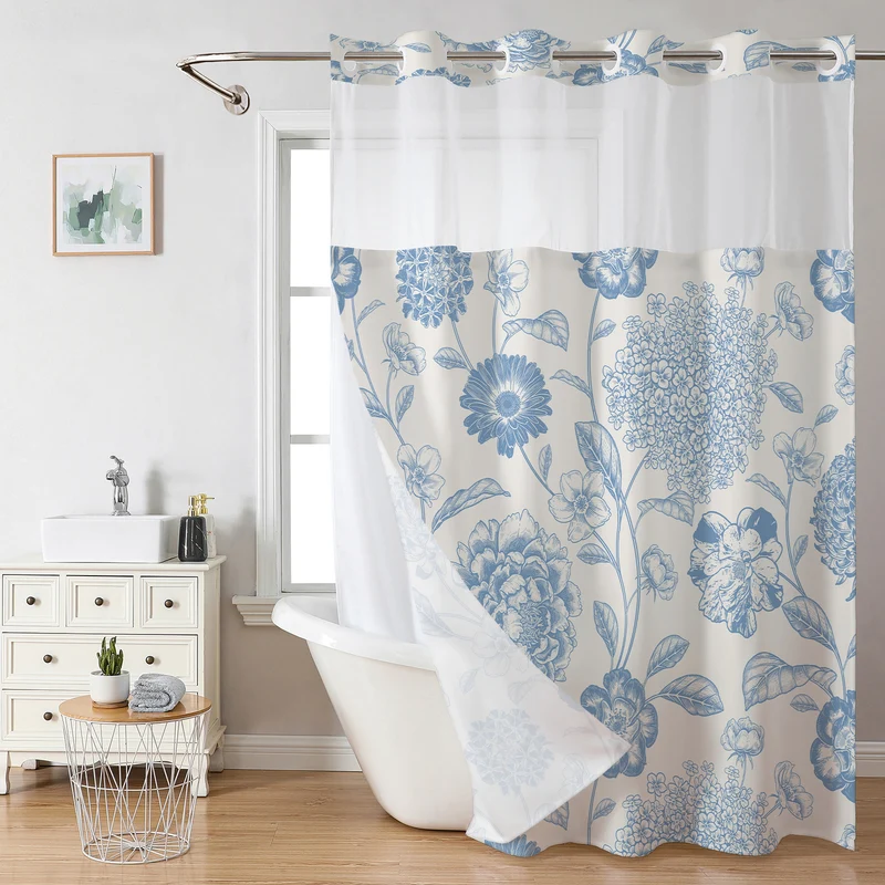 Duschvorhang Skanto mit Blumenmuster