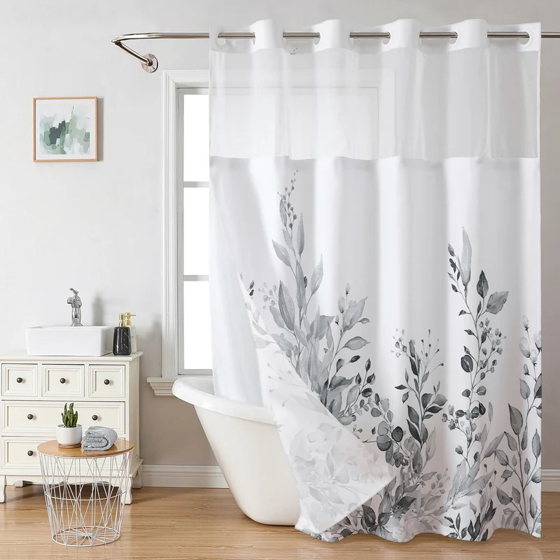 Duschvorhang mit botanischem Blumenmuster Skanto