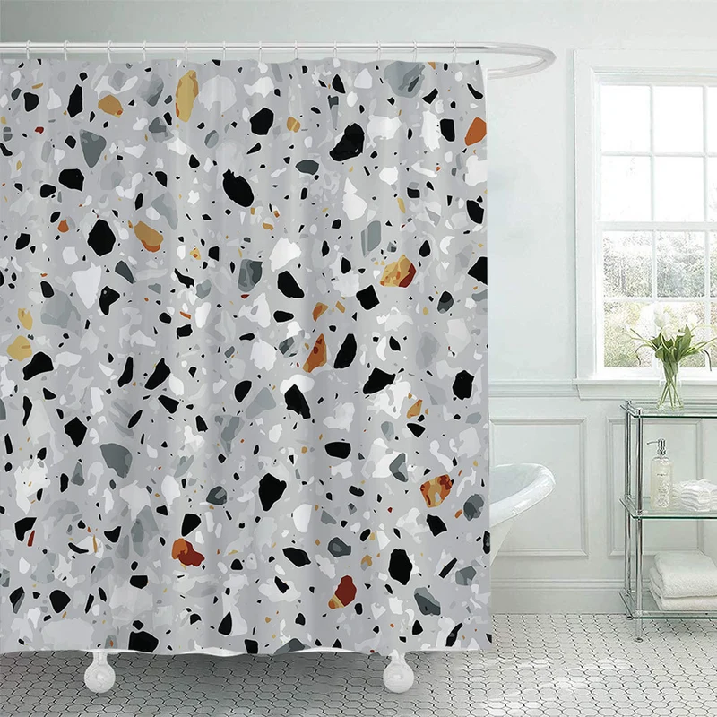 Stilvoller Terrazzo-Print Duschvorhang Skanto