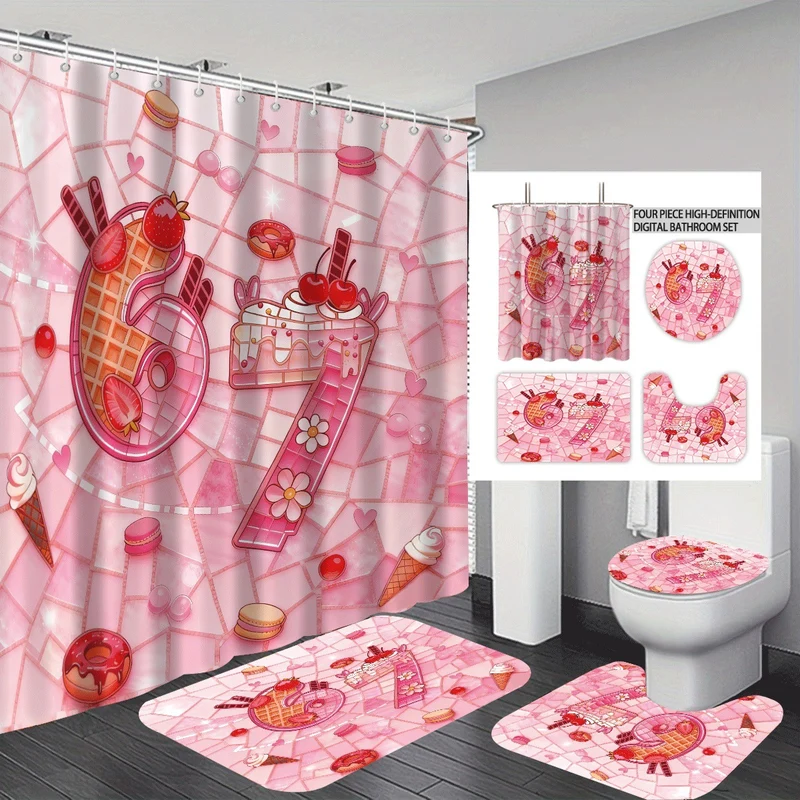 Badezimmer-Set im farbenfrohen Dessert-Design Skanto