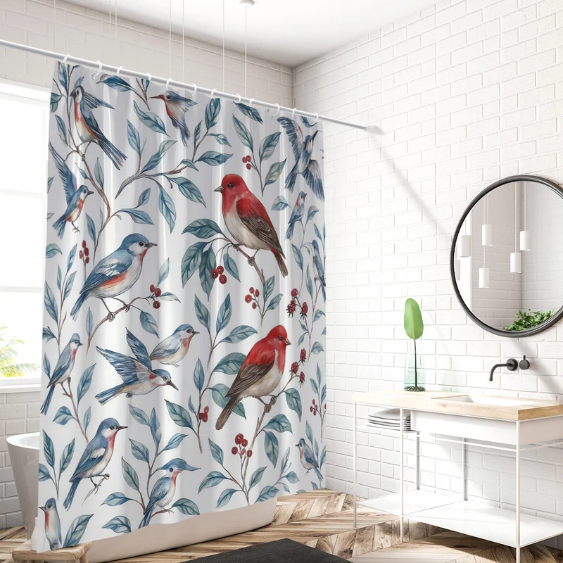 Duschvorhang im maritimen Küsten-Design Skanto