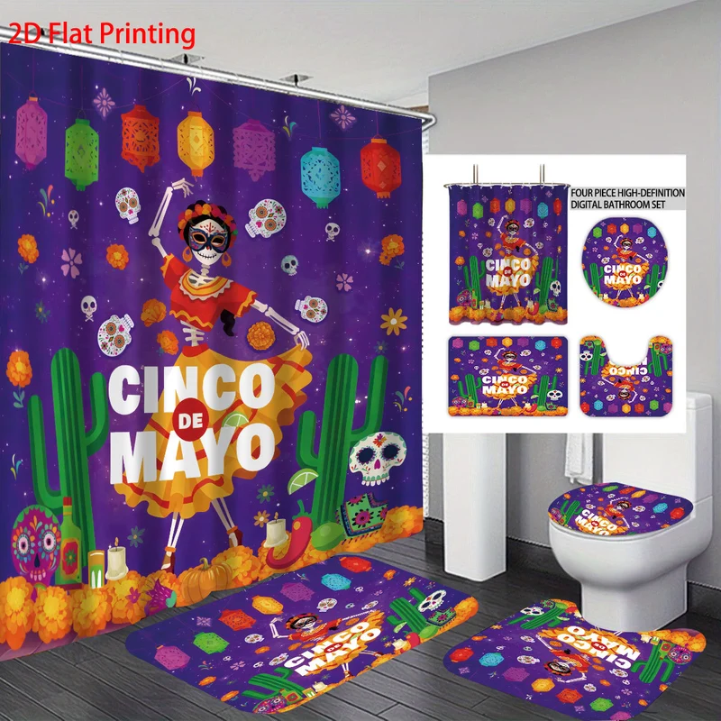 Komplettes Badezimmer-Set im Cinco de Mayo-Design Skanto