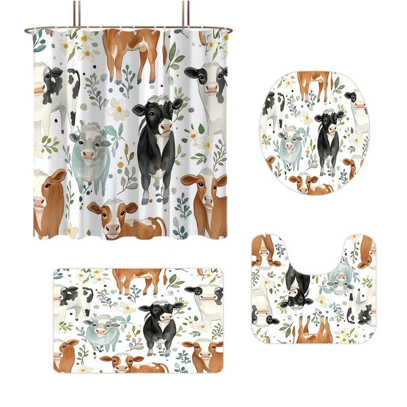Badezimmer-Deko-Set im Zeichentrick-Schaf-Design Skanto