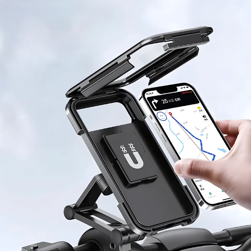 SafeRide Wasserdichter Handyhalter – 360° drehbar für Radfahren & Regenwetter