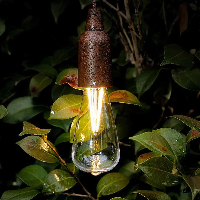 Retro Tragbare Wasserdichte Holzkegel Batterie USB 1-Licht Camping Outdoor Lampe | Skanto