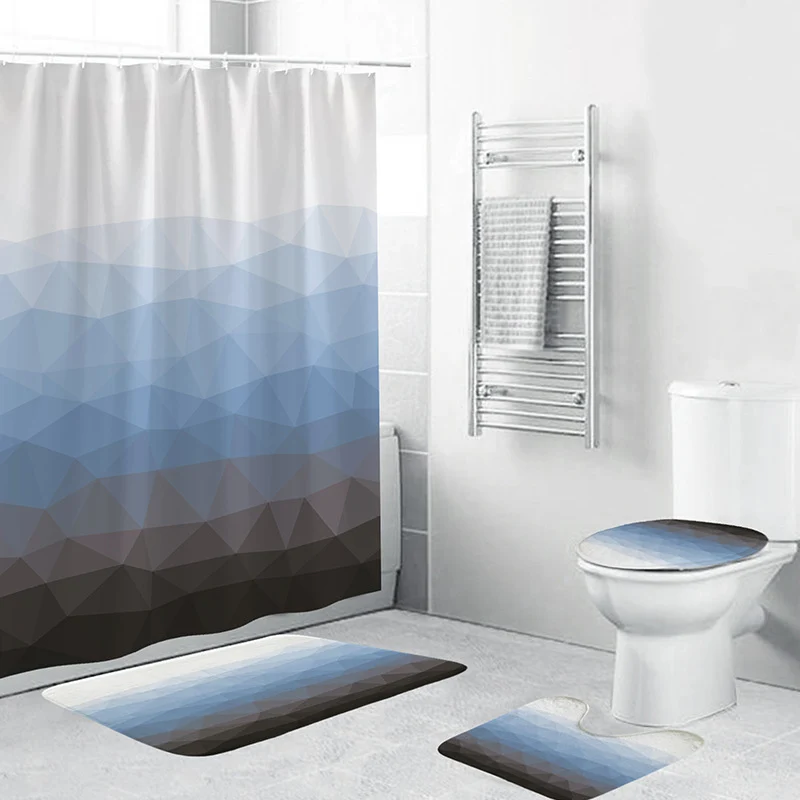 Badezimmer-Accessoire-Set mit geometrischem Muster Skanto