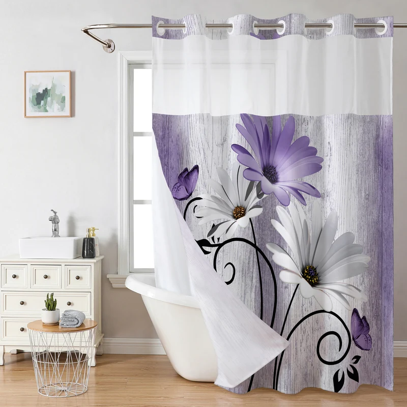 Duschvorhang Skanto mit Blumenmuster