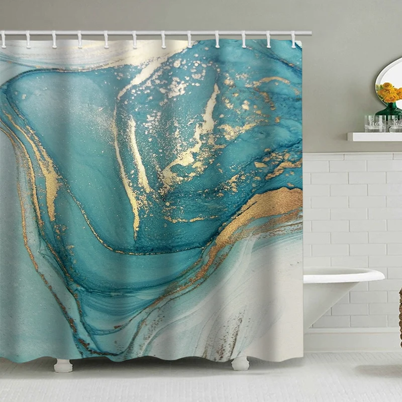 Duschvorhang mit abstraktem Marmordesign Skanto