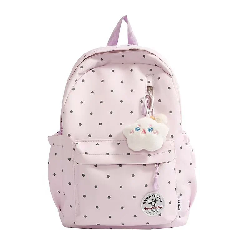 Verspielter Rucksack mit Tupfenmuster Skanto