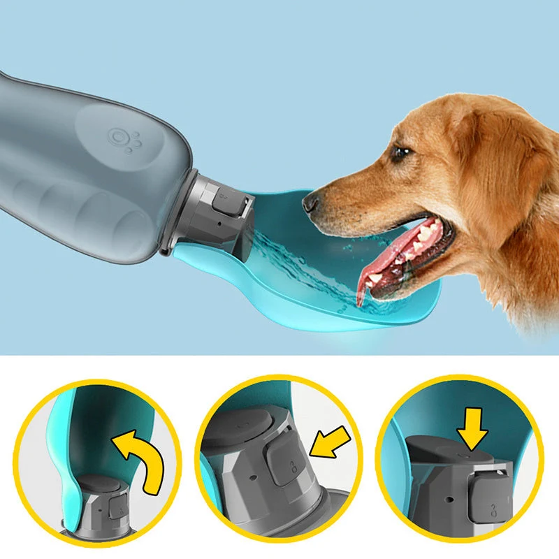 Tragbare 800ml Hundetrinkflasche. | Skanto
