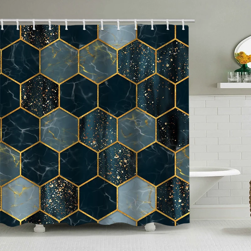 Strukturierter Mosaik-Duschvorhang Skanto