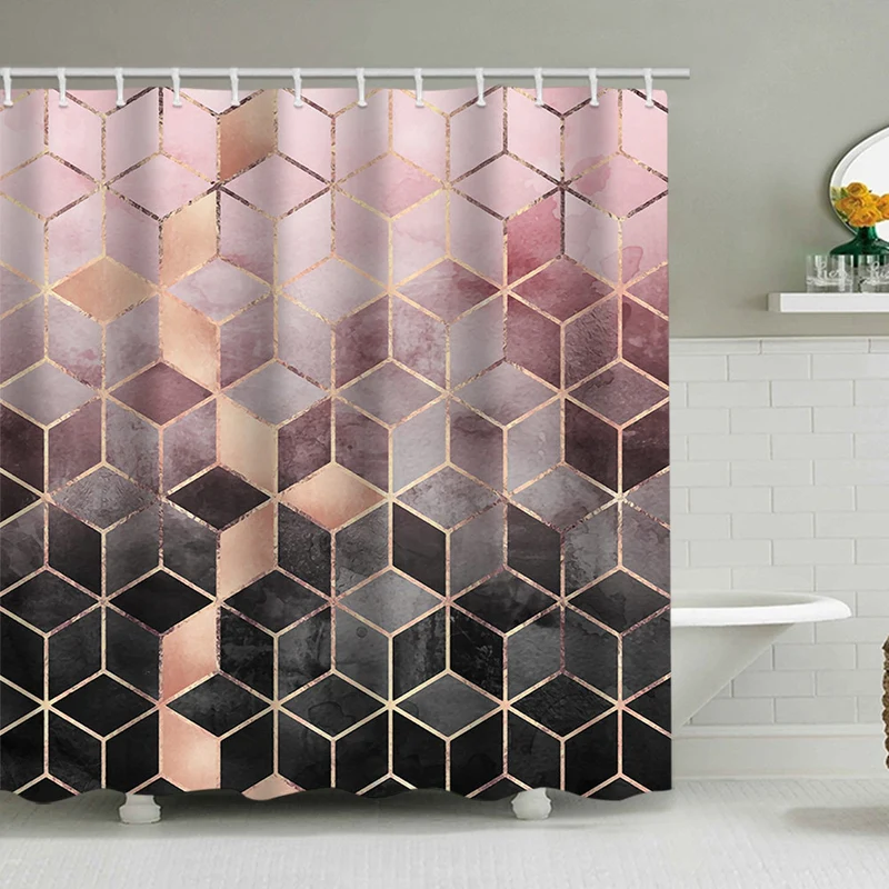 Strukturierter Mosaik-Duschvorhang Skanto