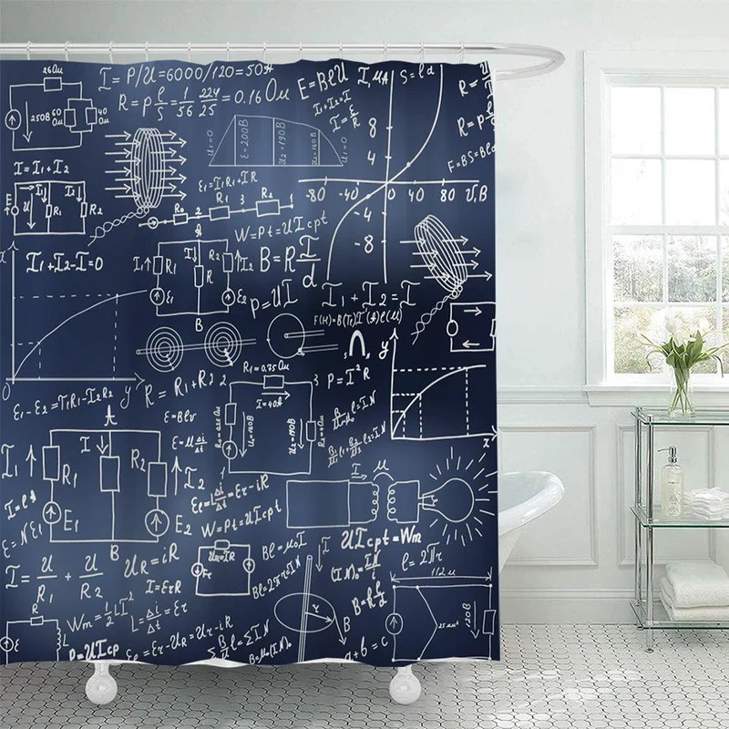Duschvorhang mit wissenschaftlichem Gleichungsdesign Skanto