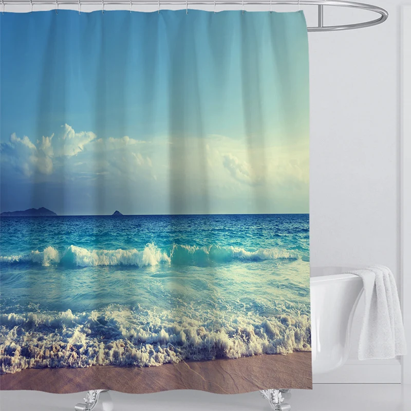 Duschvorhang mit Strandmotiv Skanto