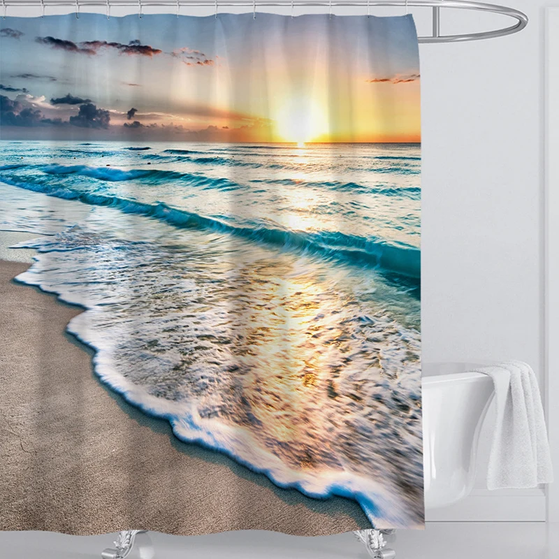 Duschvorhang mit Strandmotiv Skanto