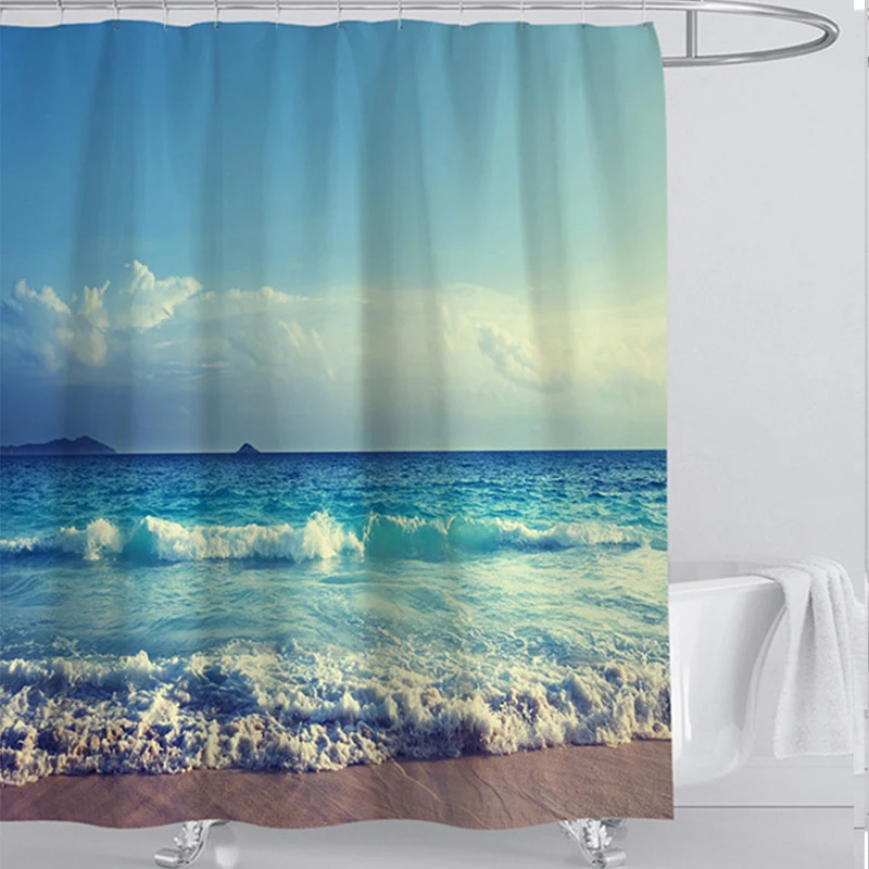Duschvorhang mit Strandmotiv Skanto