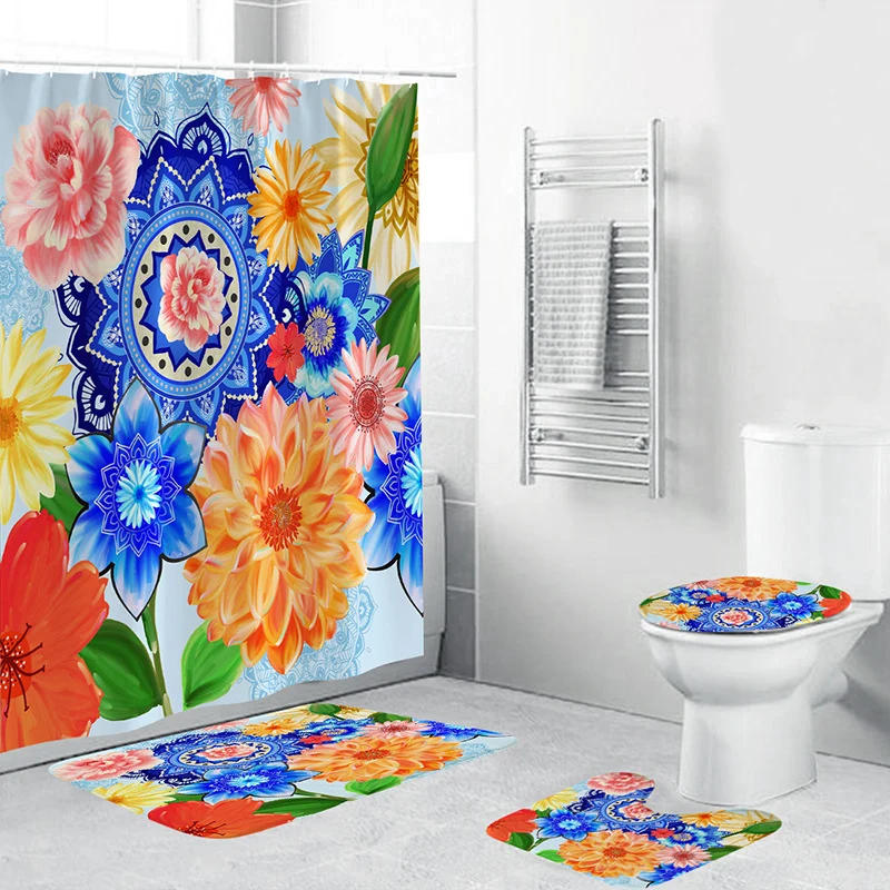 Künstlerisches Blumen-Badezimmer-Dekorationsset Skanto