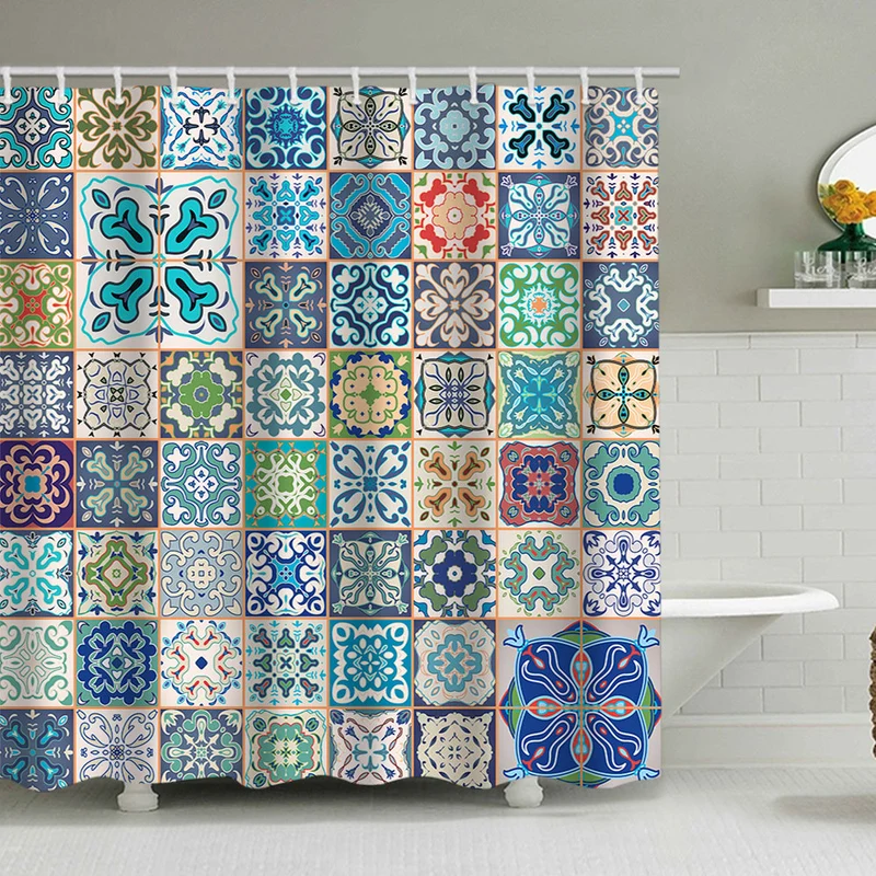 Duschvorhang mit geometrischem Muster Skanto