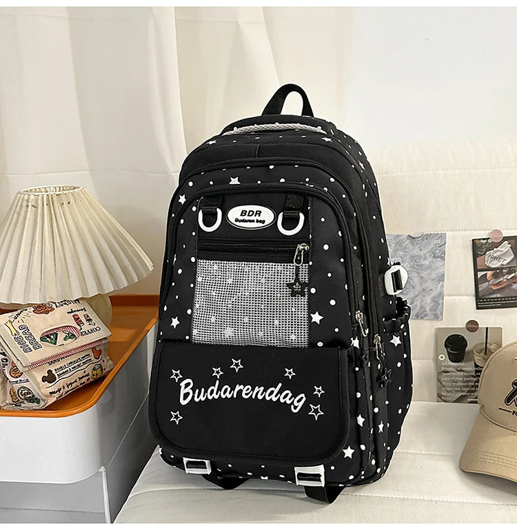 Rucksack mit Sternen-Design und mehreren Fächern Skanto