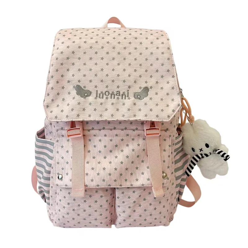 Rucksack Skanto mit Sternenmuster und vielen Taschen