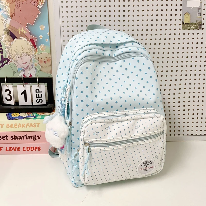 Rucksack Skanto mit Sternenmuster und mehreren Fächern