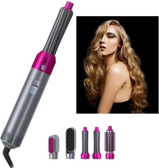 HOT Air Styler 5+1 Föhnborstel - Stijlborstel - 5-IN-1 Set- Krulborstel - Magic brush - Haardroger - Föhn - Multistyler - Automatische Krultang