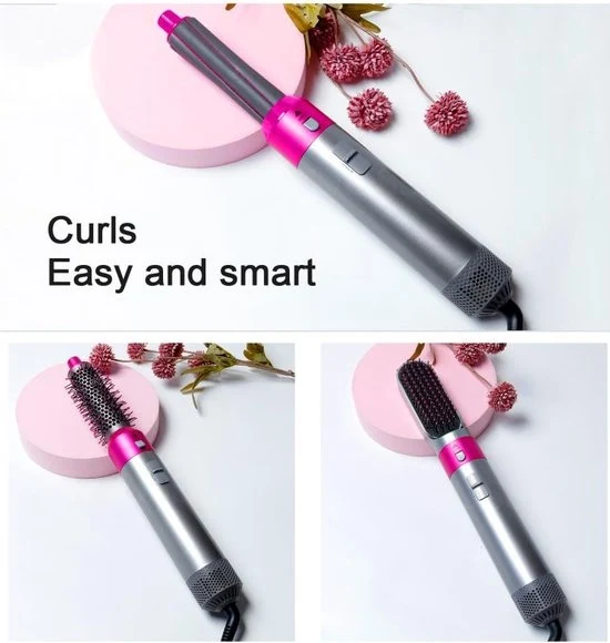 HOT Air Styler 5+1 F√∂hnborstel - Stijlborstel - 5-IN-1 Set- Krulborstel - Magic brush - Haardroger - F√∂hn - Multistyler - Automatische Krultang