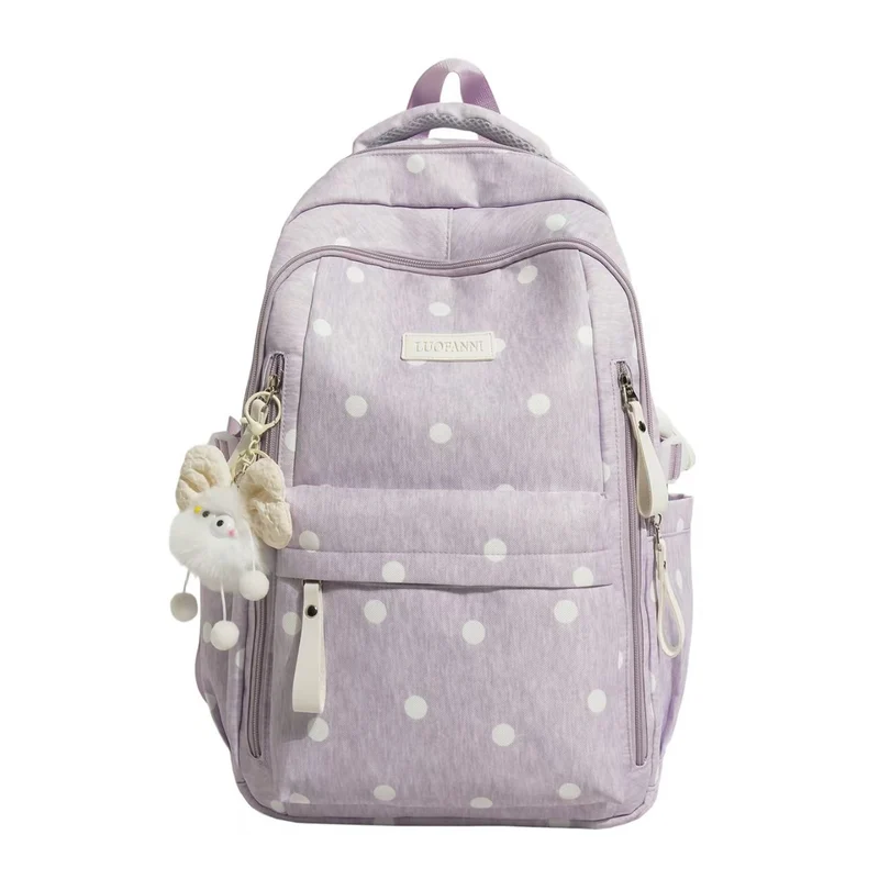 Polka-Dot-Rucksack mit vielen Fächern Skanto