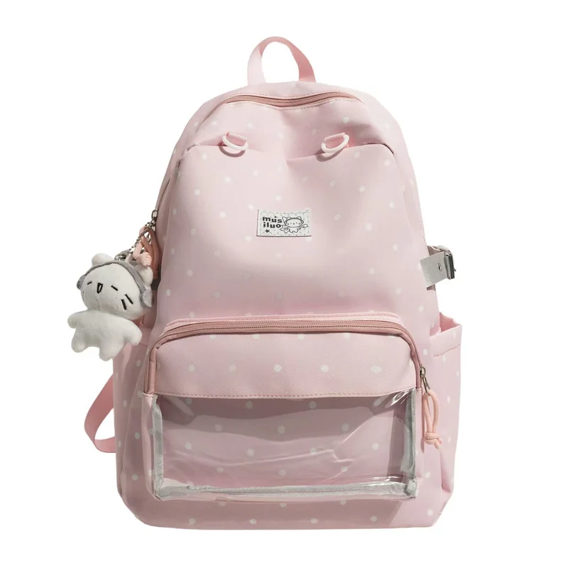 Rucksack mit gestickten Polka Dots Skanto