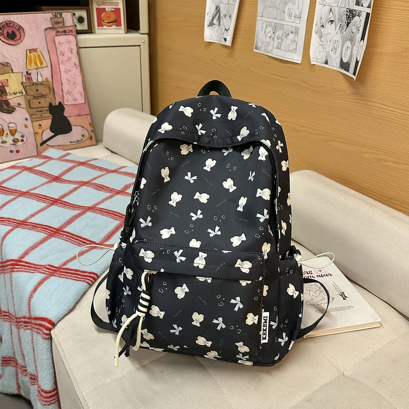Charmanter Rucksack mit Blumen-Print Skanto